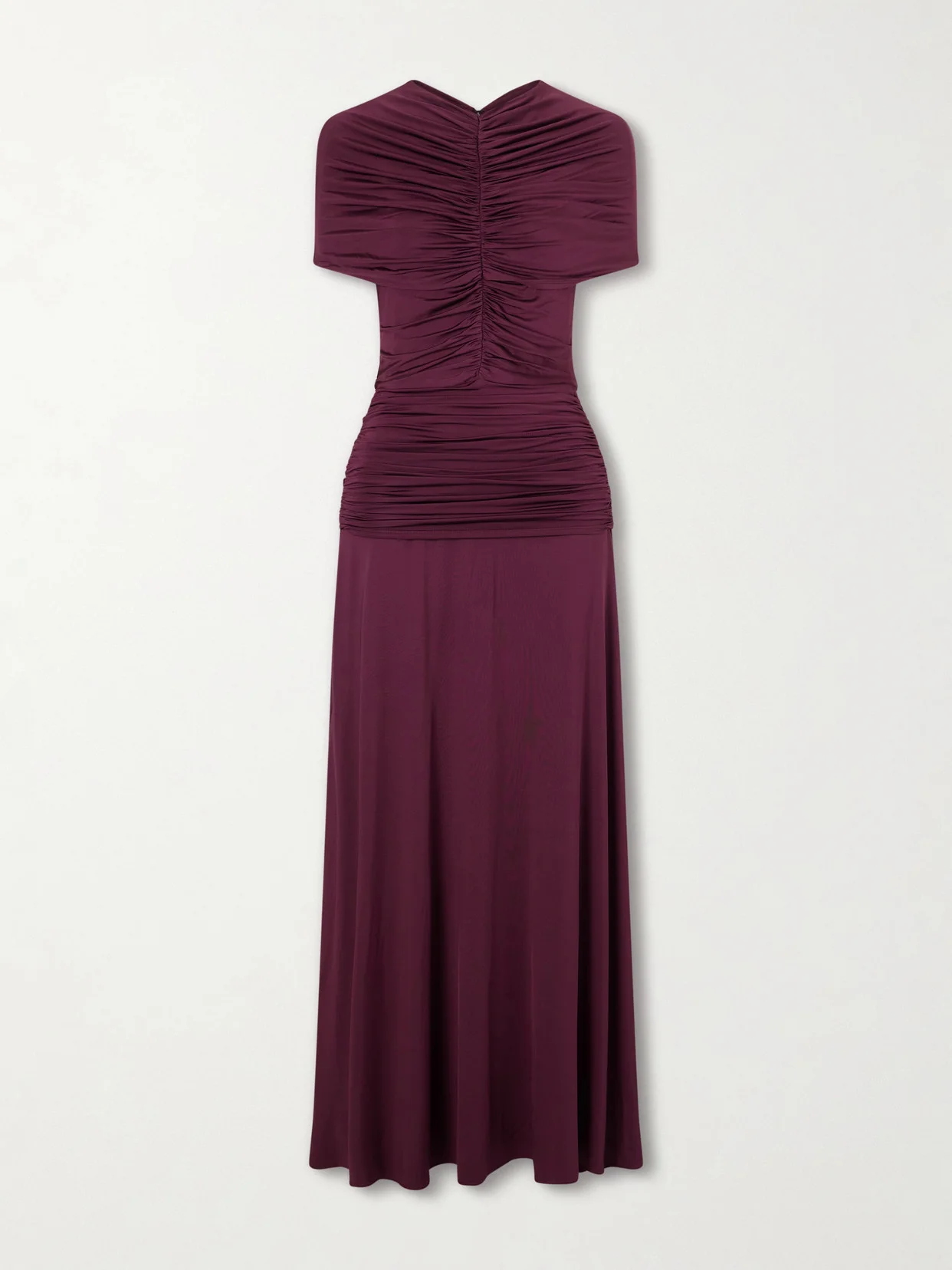 Gathered Jersey Maxi Dress - 1