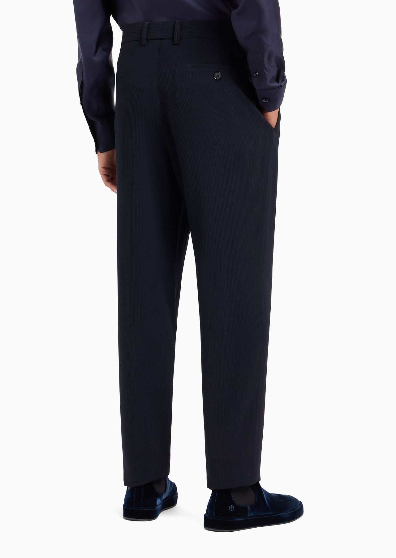 Single-pleat virgin wool trousers - 3