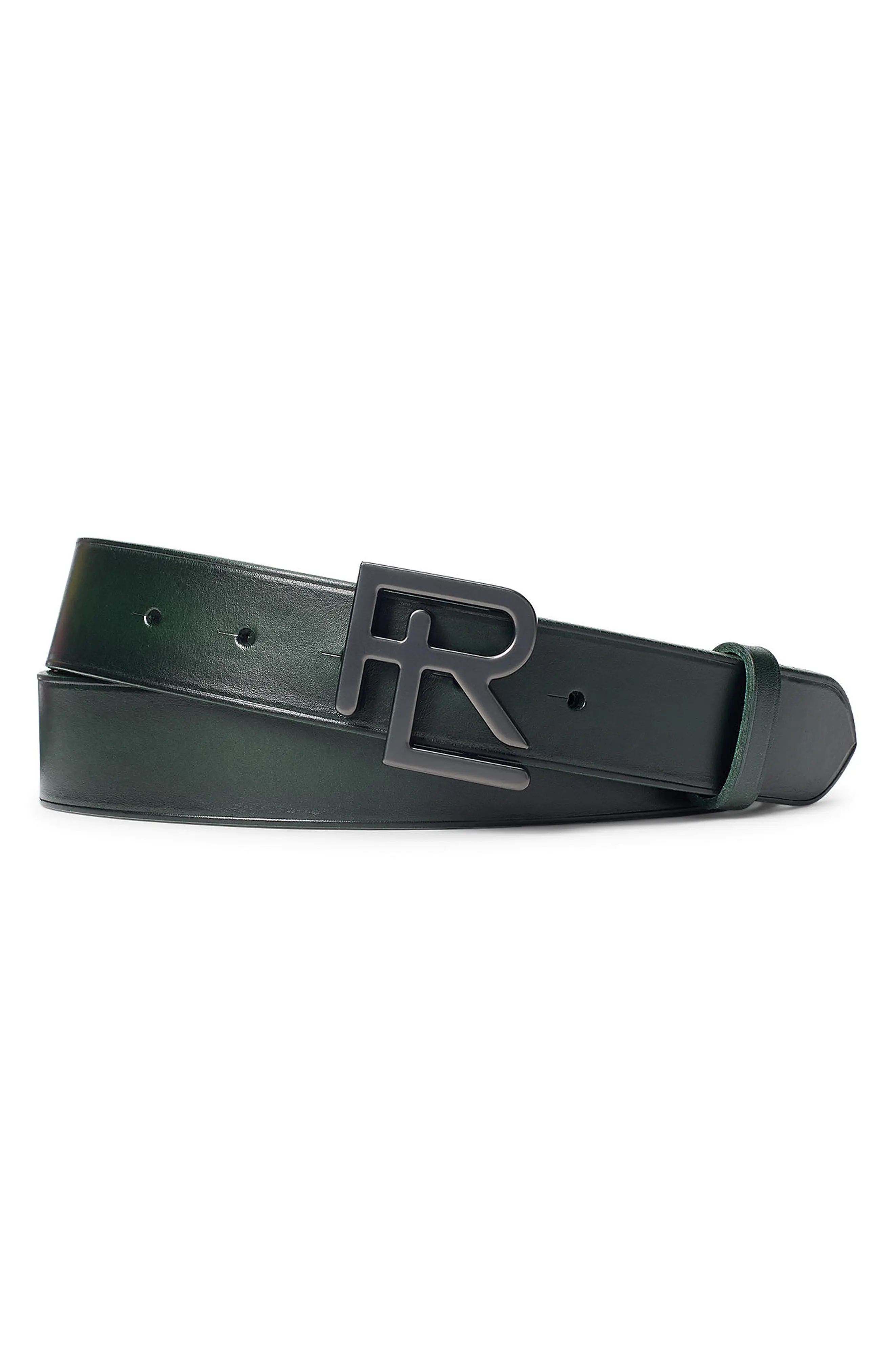 RL Buckle Leather Belt - 1