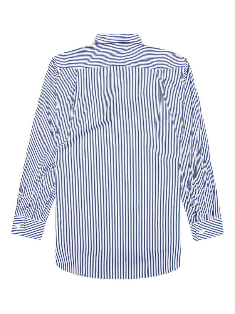 Comme des Garçons PLAY broad-striped heart-embroidered shirt outlook