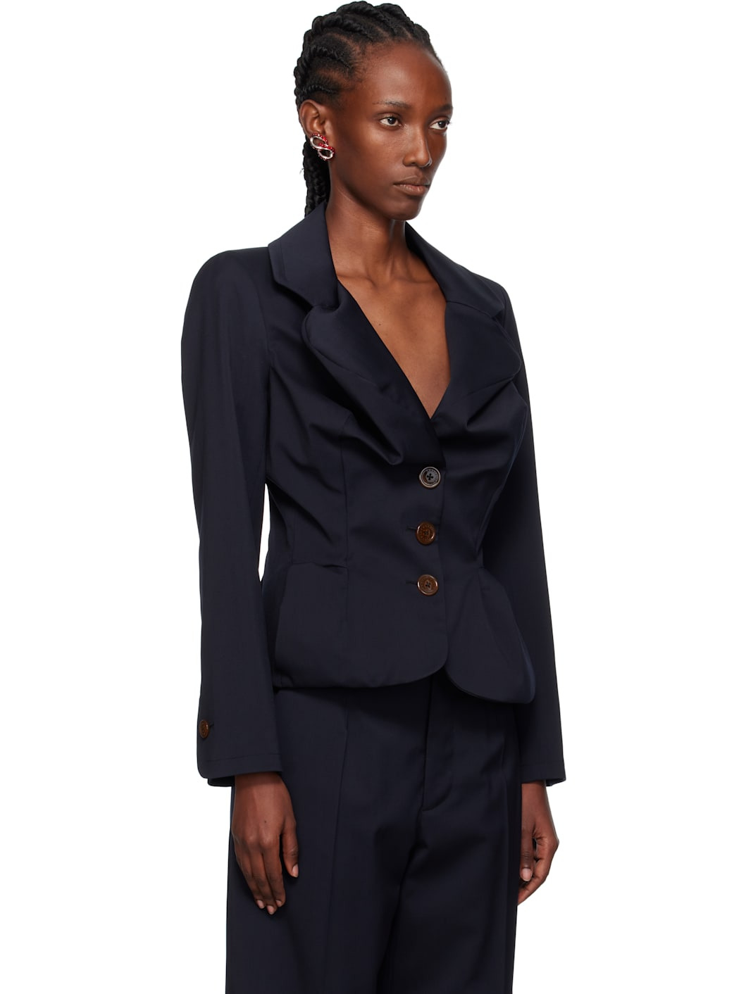 Navy Drunken Blazer - 2