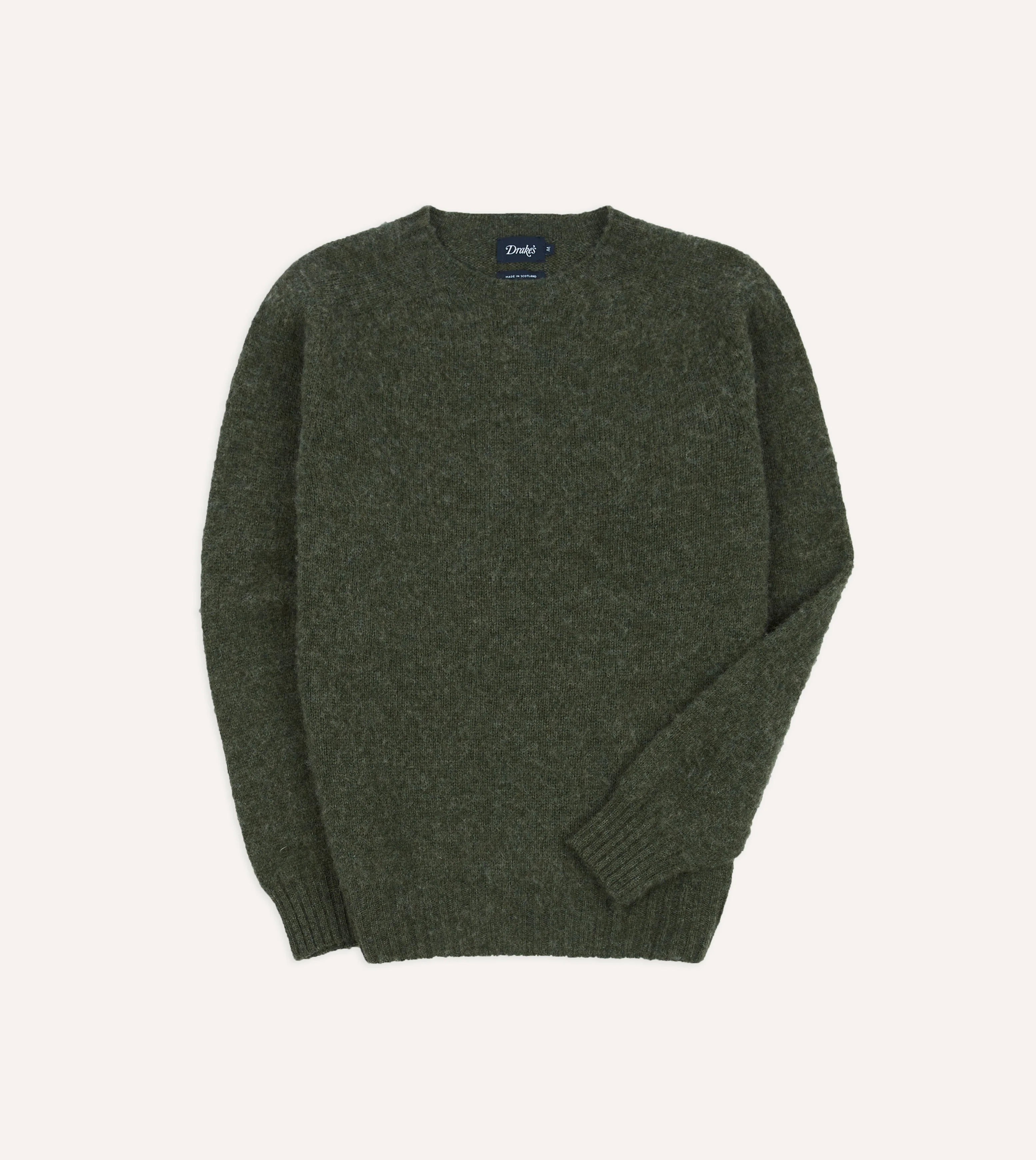 Seaweed Brushed Shetland Crew Neck Jumper - 1
