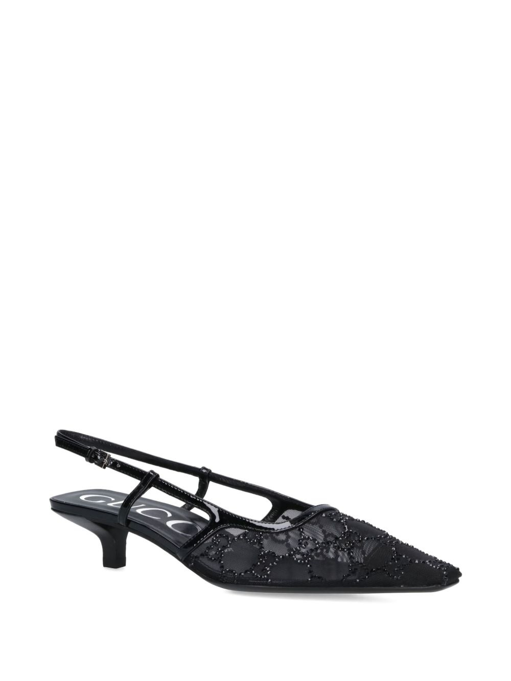 35mm crystal slingback pumps - 2