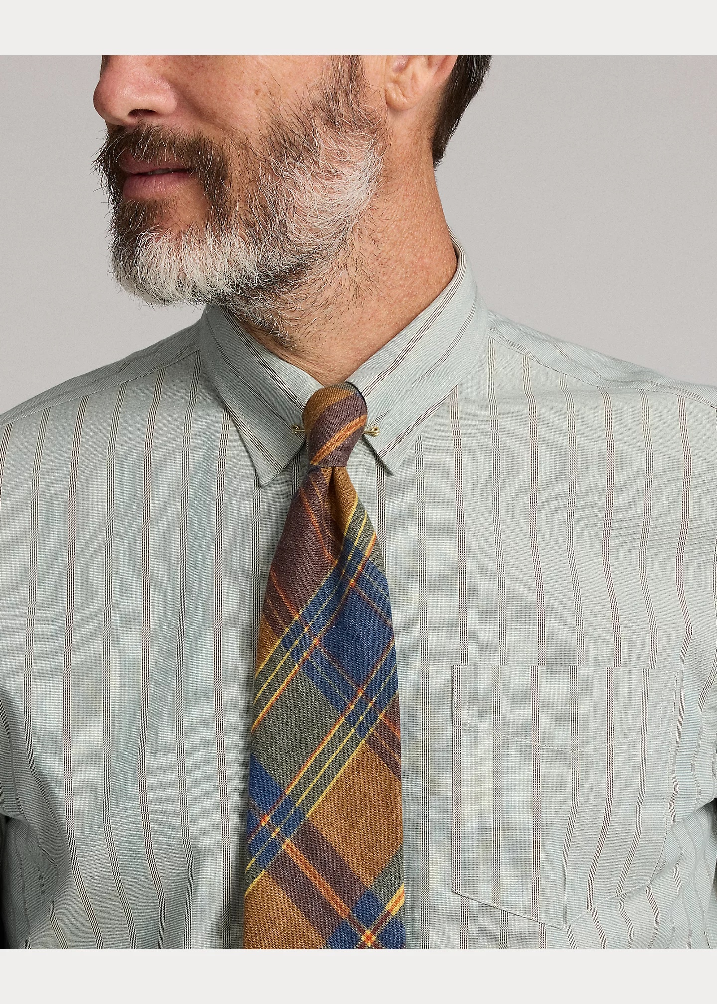 Slim Fit Striped Dobby Shirt - 5