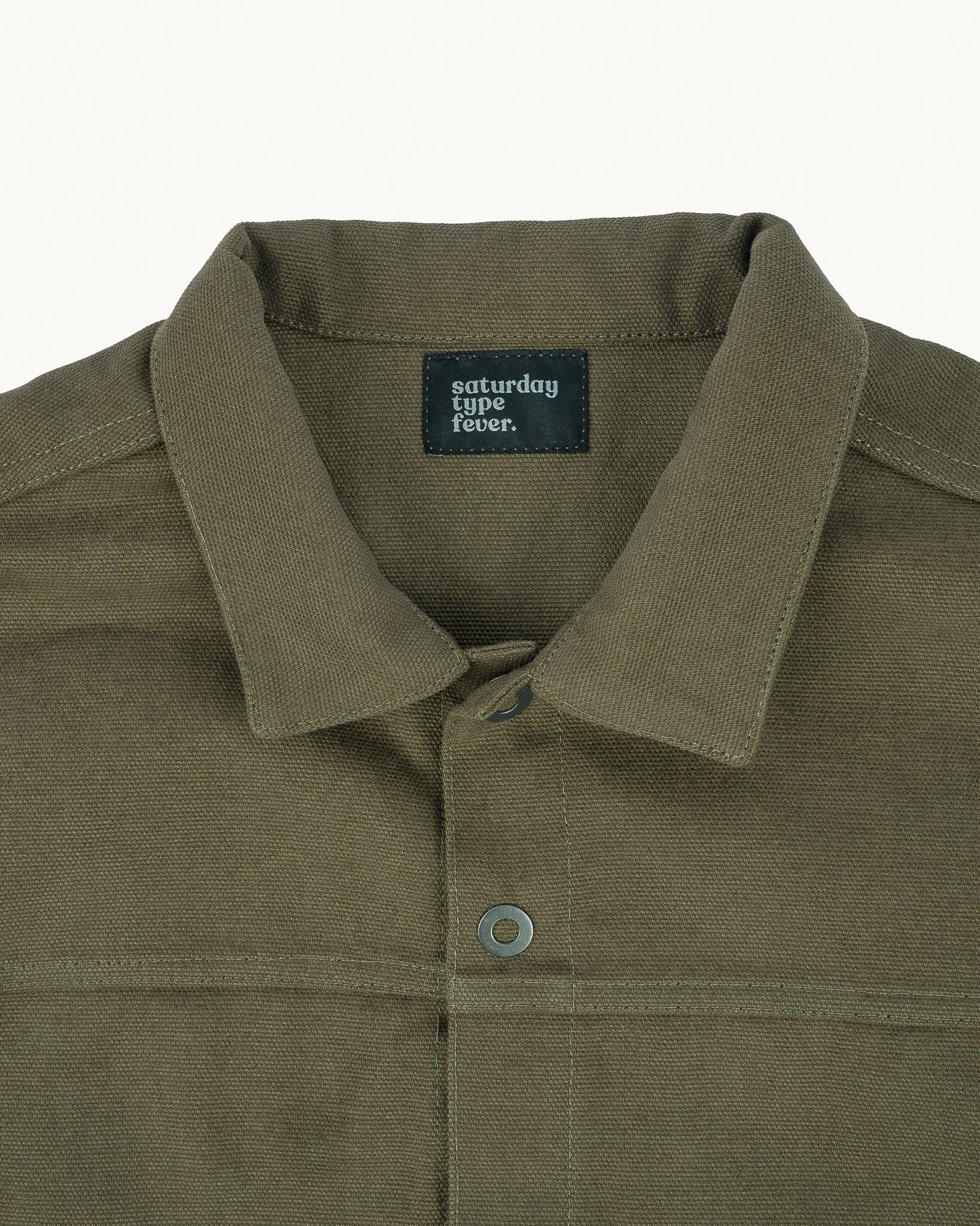 STF-TWLCPO-OLV SaturdayTypeFever - 9oz Cotton CPO Shirt - Olive - 6