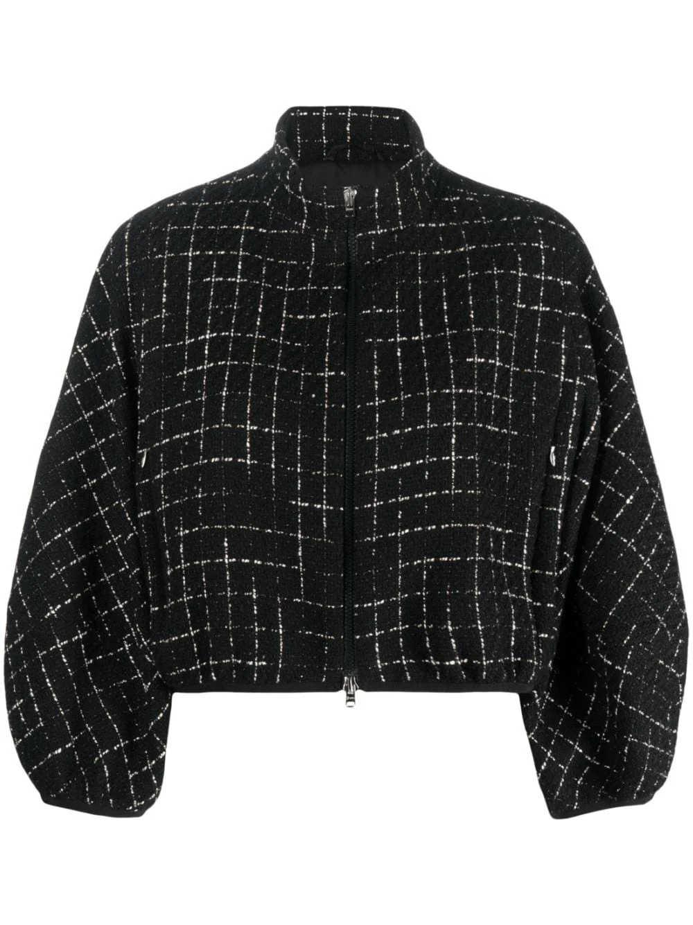 gridpatterned 자른 자켓 - 1