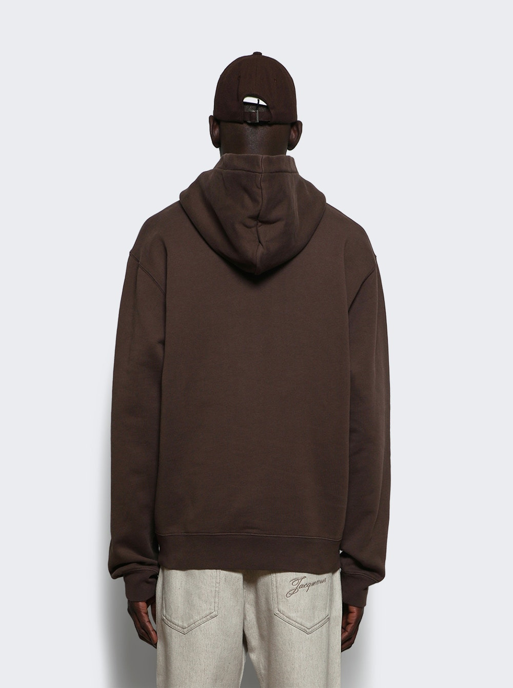 Le Hoodie Gros Grain Dark Brown - 4