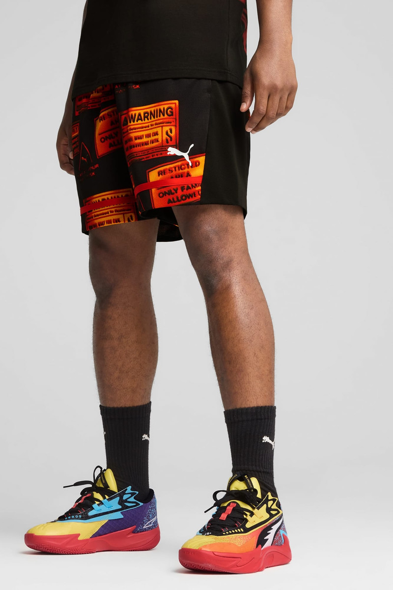 PUMA Scoot Caution All Jaws Men's Basketball Shorts outlook