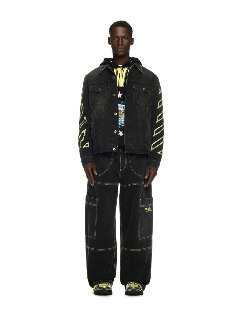 Off-White Black Arrow Outline Denim Jacket outlook