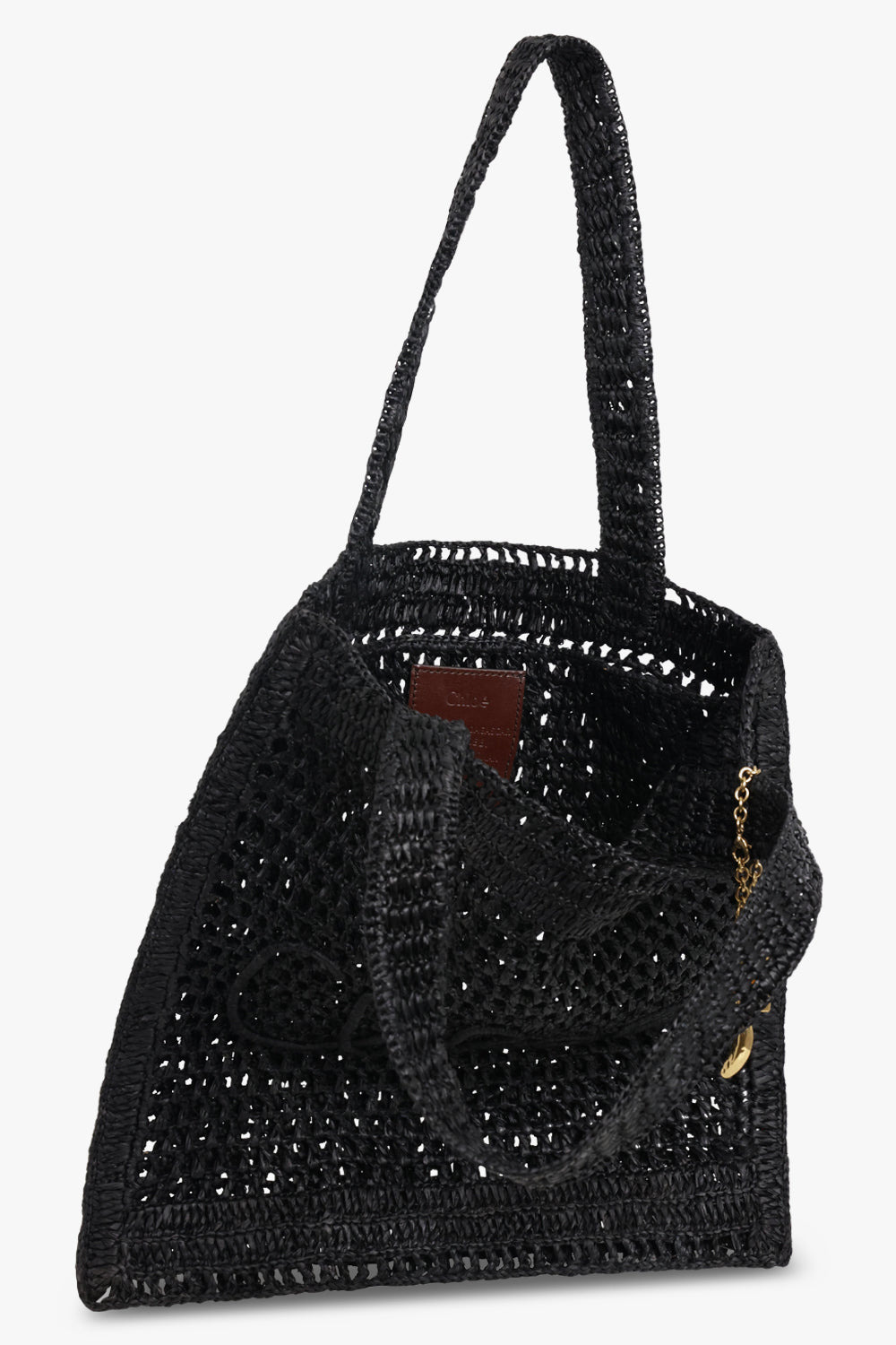 SUMMER BANANA RAFFIA TOTE BAG | BLACK - 3