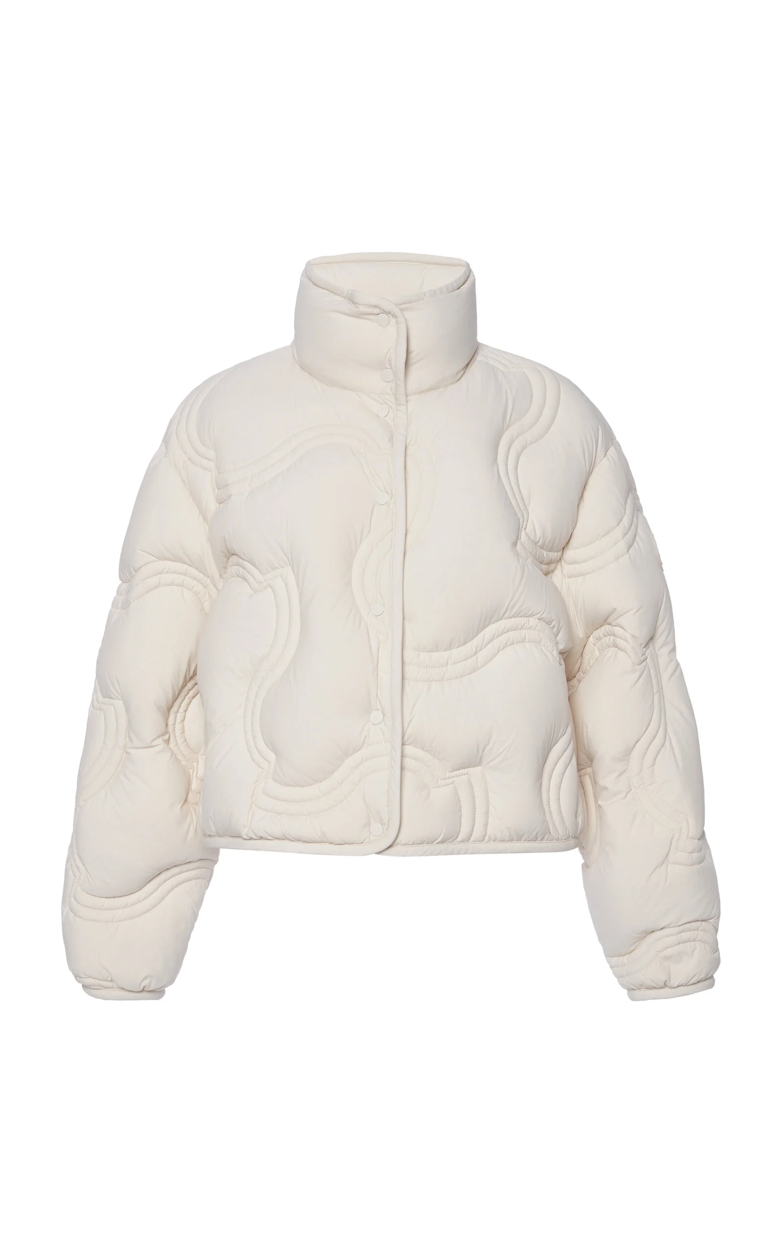 Beryl Embroidered Nylon Down Jacket white - 1