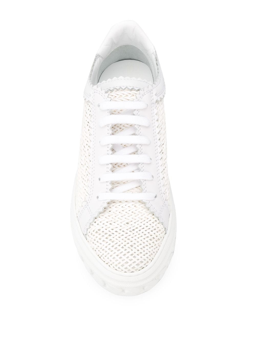 woven low-top sneakers - 4