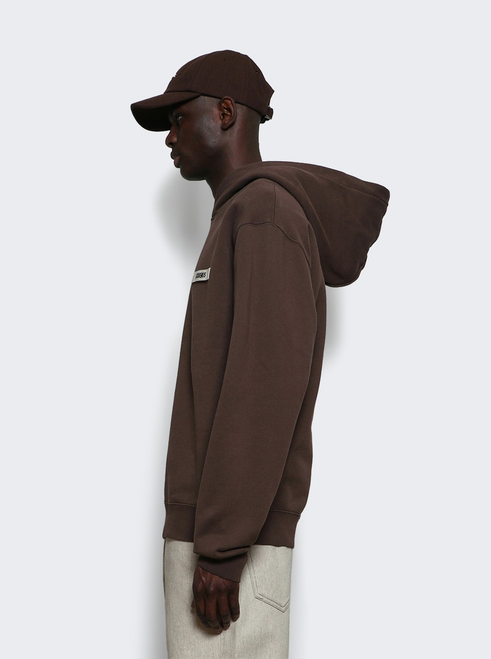 Le Hoodie Gros Grain Dark Brown - 3
