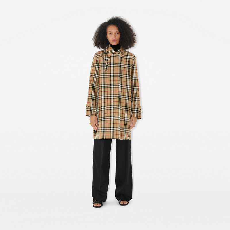 Burberry Check Cotton Car Coat outlook