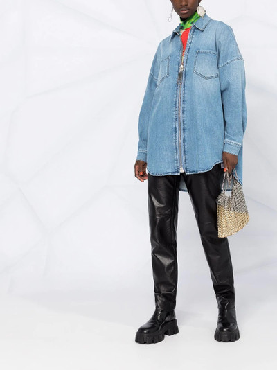 Moschino zipped denim shirt outlook