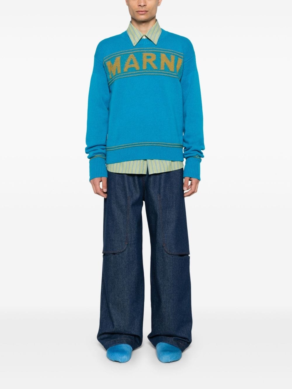 logo-intarsia sweater - 2