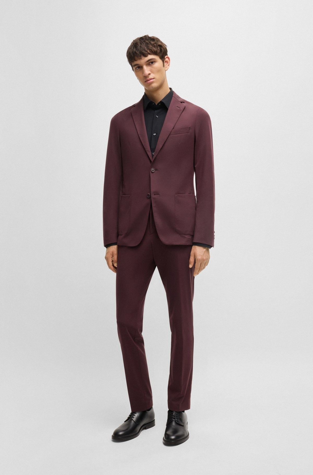 SLIM-FIT TROUSERS IN PERFORMANCE-STRETCH JERSEY - 3