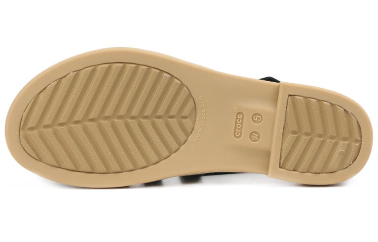 (WMNS) Crocs Tulum Sandals 'Black' 206107-00W - 6