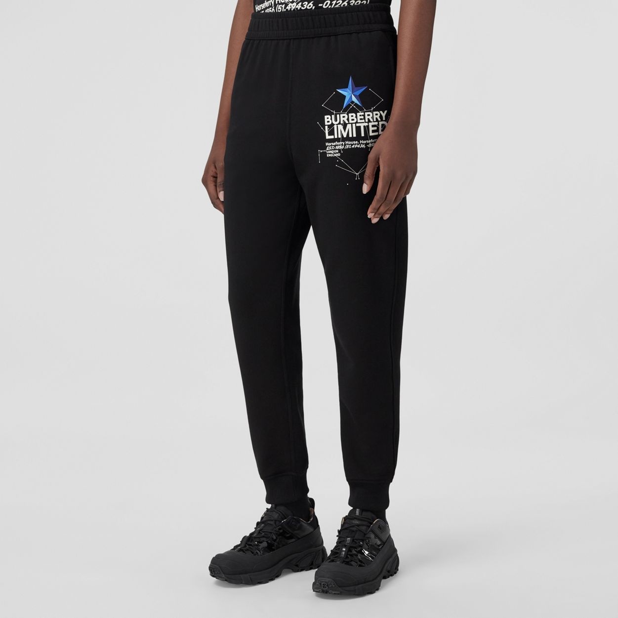 Constellations Print Cotton Jogging Pants - 5