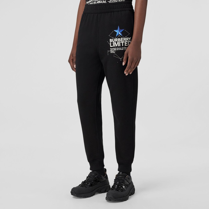 Constellations Print Cotton Jogging Pants 5
