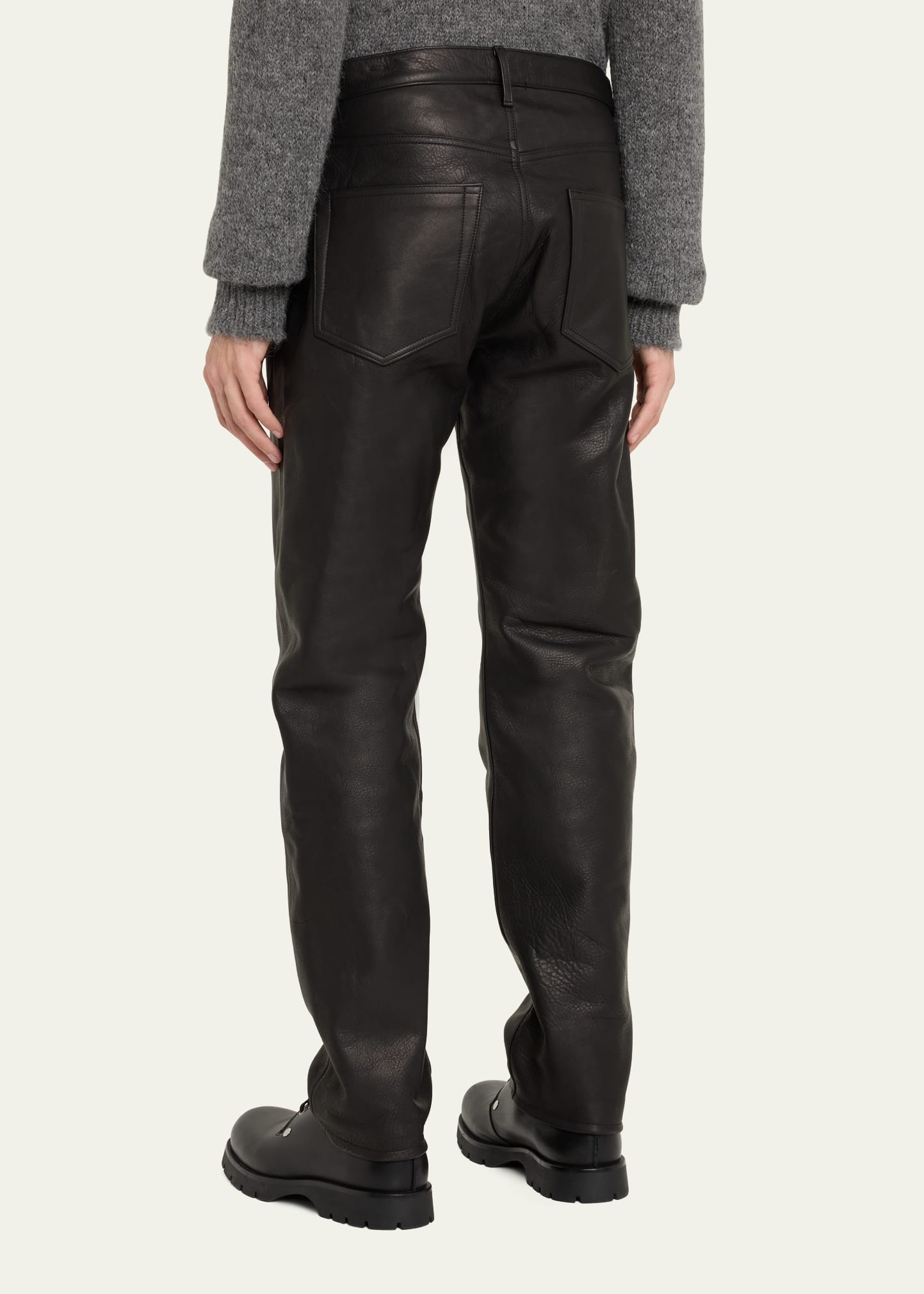 Men's The Daze Leather Pants - 3