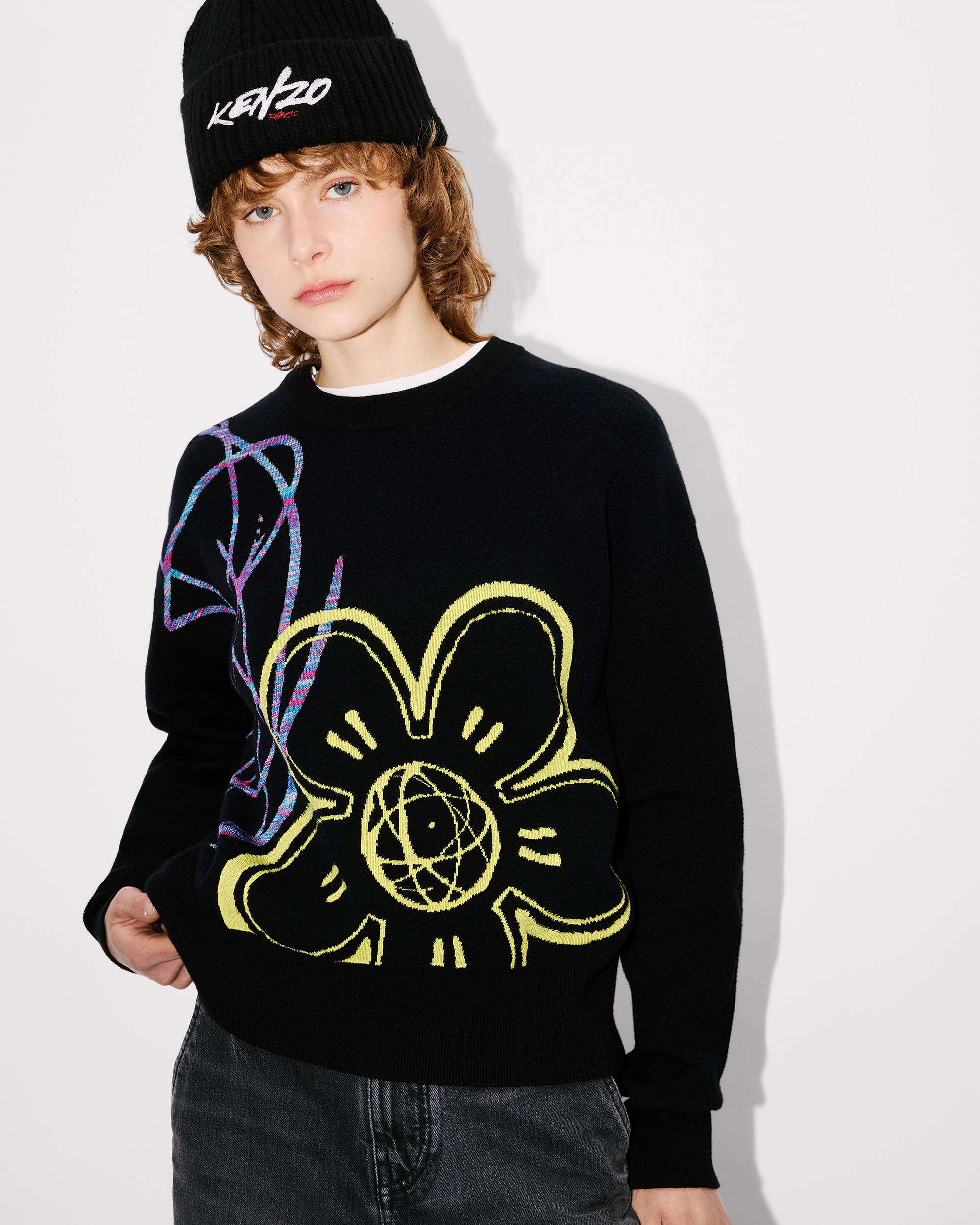'Kenzo x Futura 2000' jumper in mixed cotton wool - 8