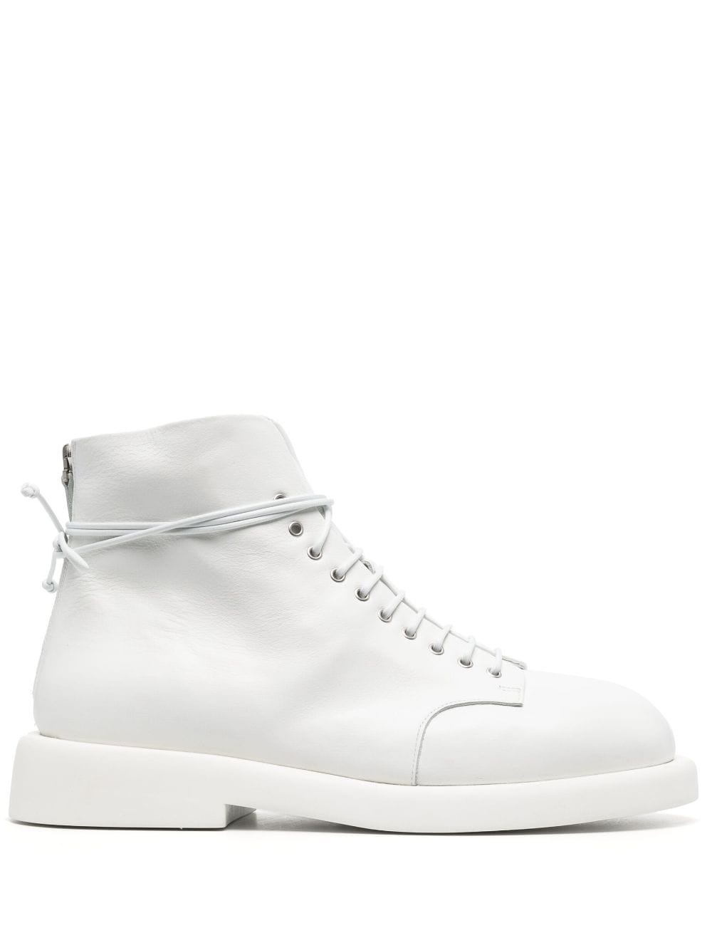 round-toe lace-up boots - 1
