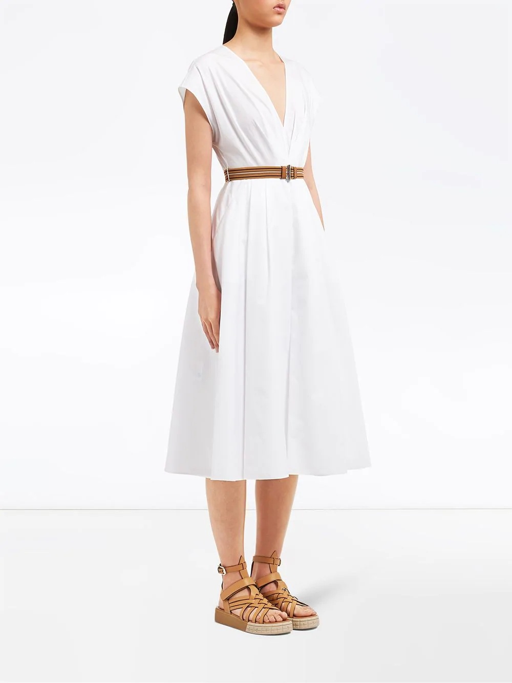 poplin midi dress - 3