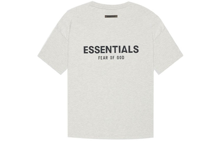 Fear of God Essentials SS21 Short Sleeve Tee Light Heather Oatmeal FOG-SS21-597 - 3