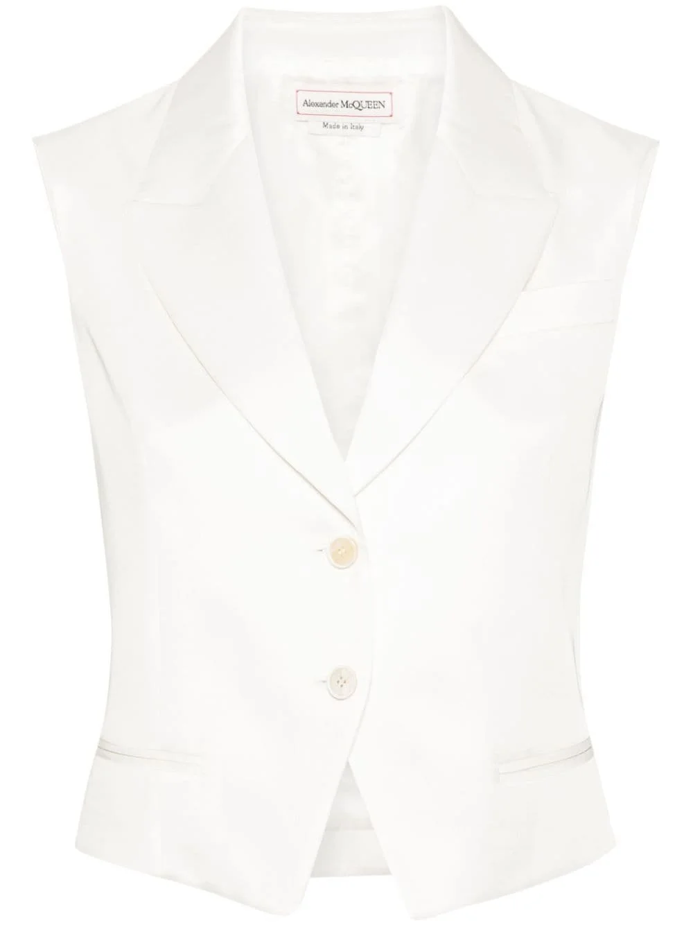 twill-weave tailored waistcoat - 1