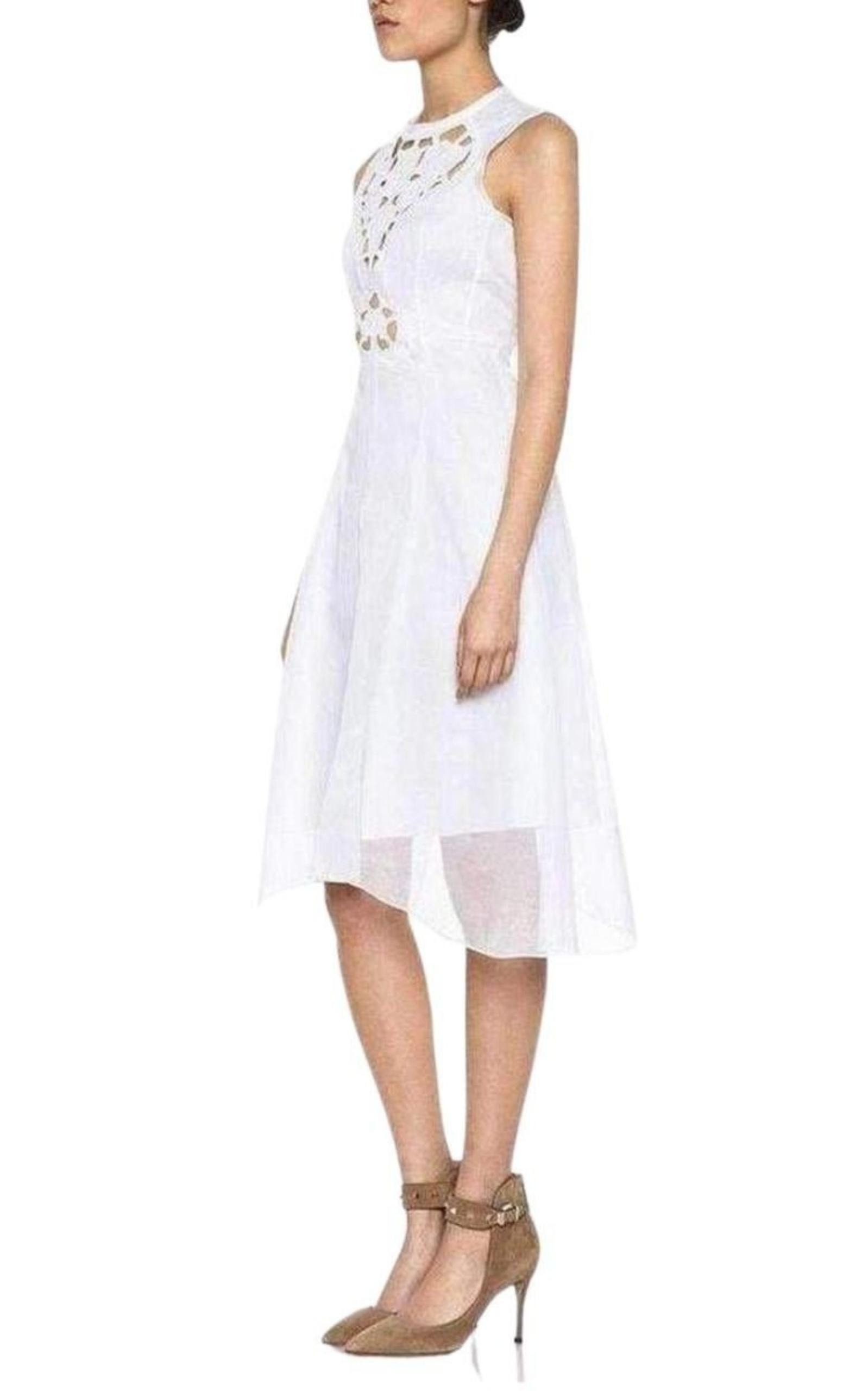Cutout Cotton Organza Dress - 3