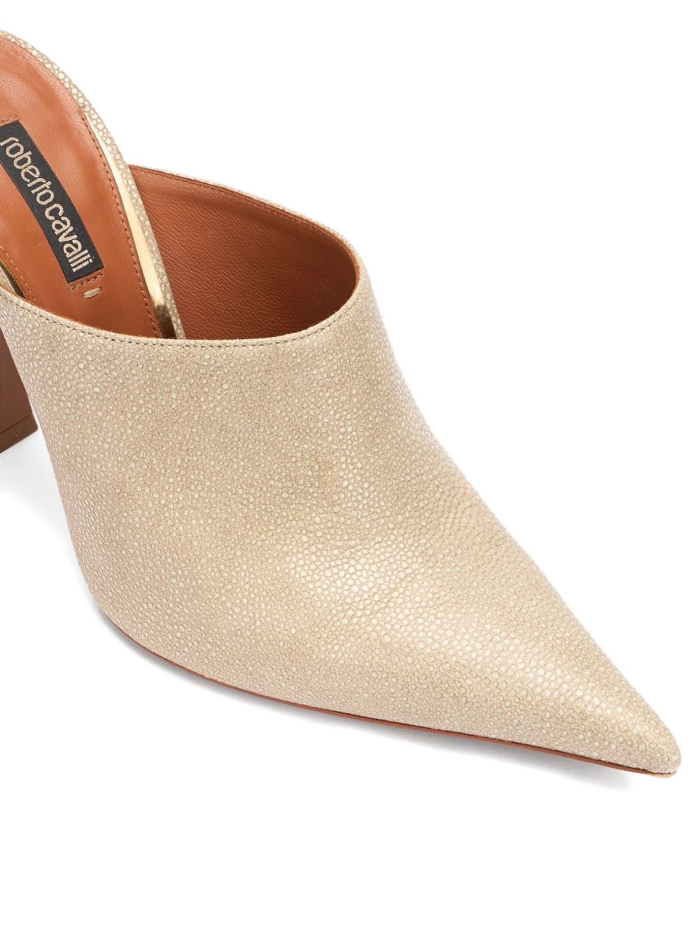 pebbled pointed mules - 5