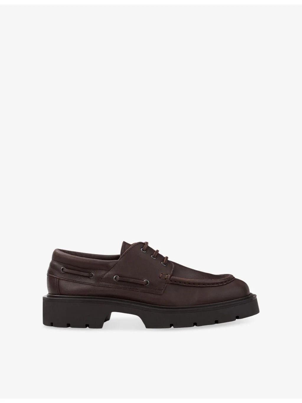 Lace-Up Leather Loafers - 1