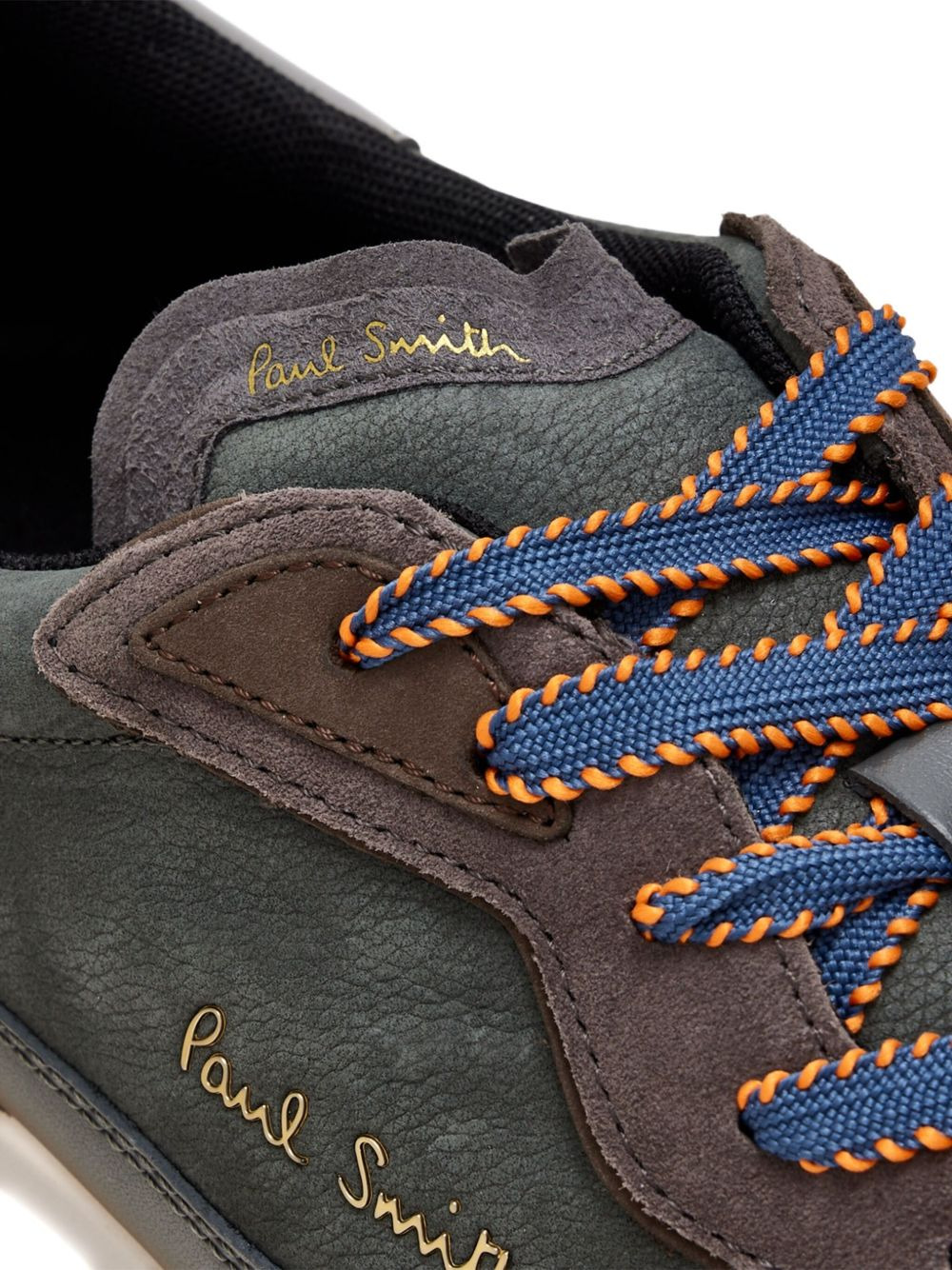 Aston striped-panel leather trainers - 3