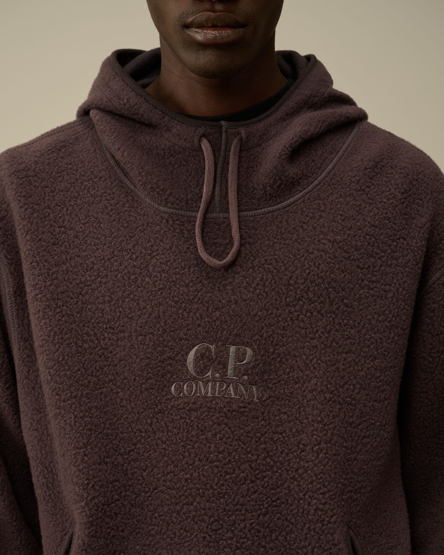 Wool Polar Fleece Hooded Sweatshirt - 4