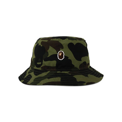 A BATHING APE® BAPE 1st Camo New Era Bucket Hat 'Green' outlook