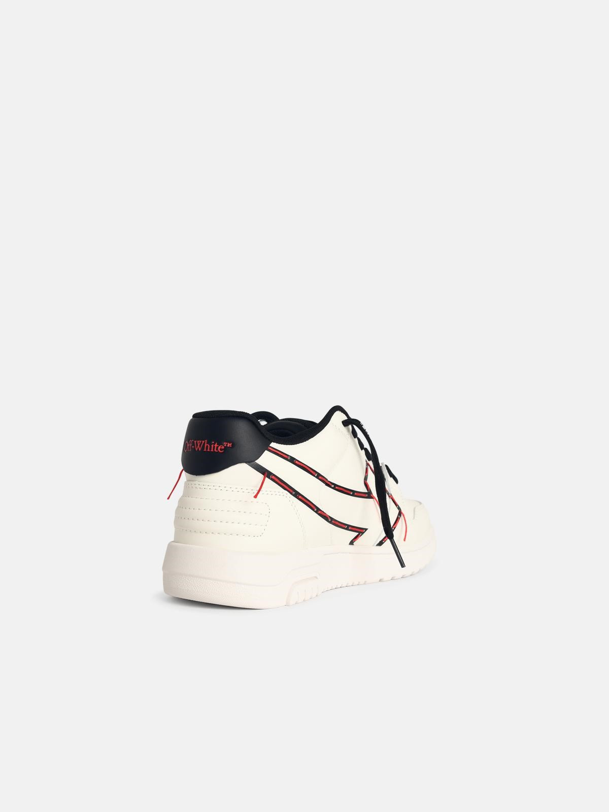 WHITE 'OOO PRINTED&STITCHED ARROW' SNEAKERS - 3