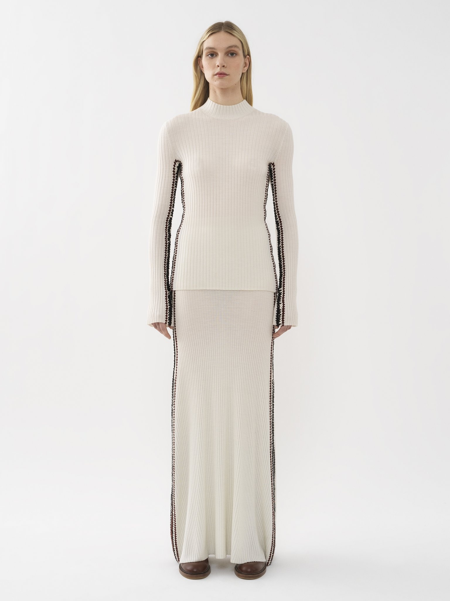 RIBBED MAXI SKIRT - 2