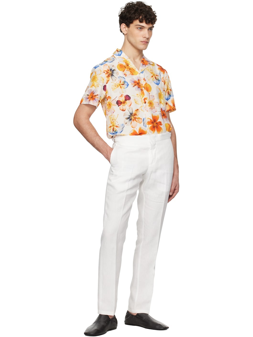 White & Orange Hibbert Shirt - 5