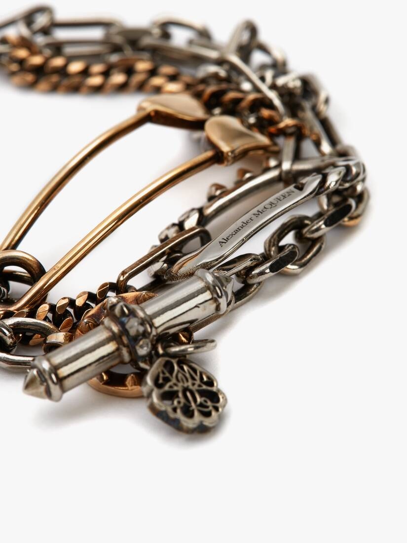 Safety Pin Bracelet in Gold/silver 3