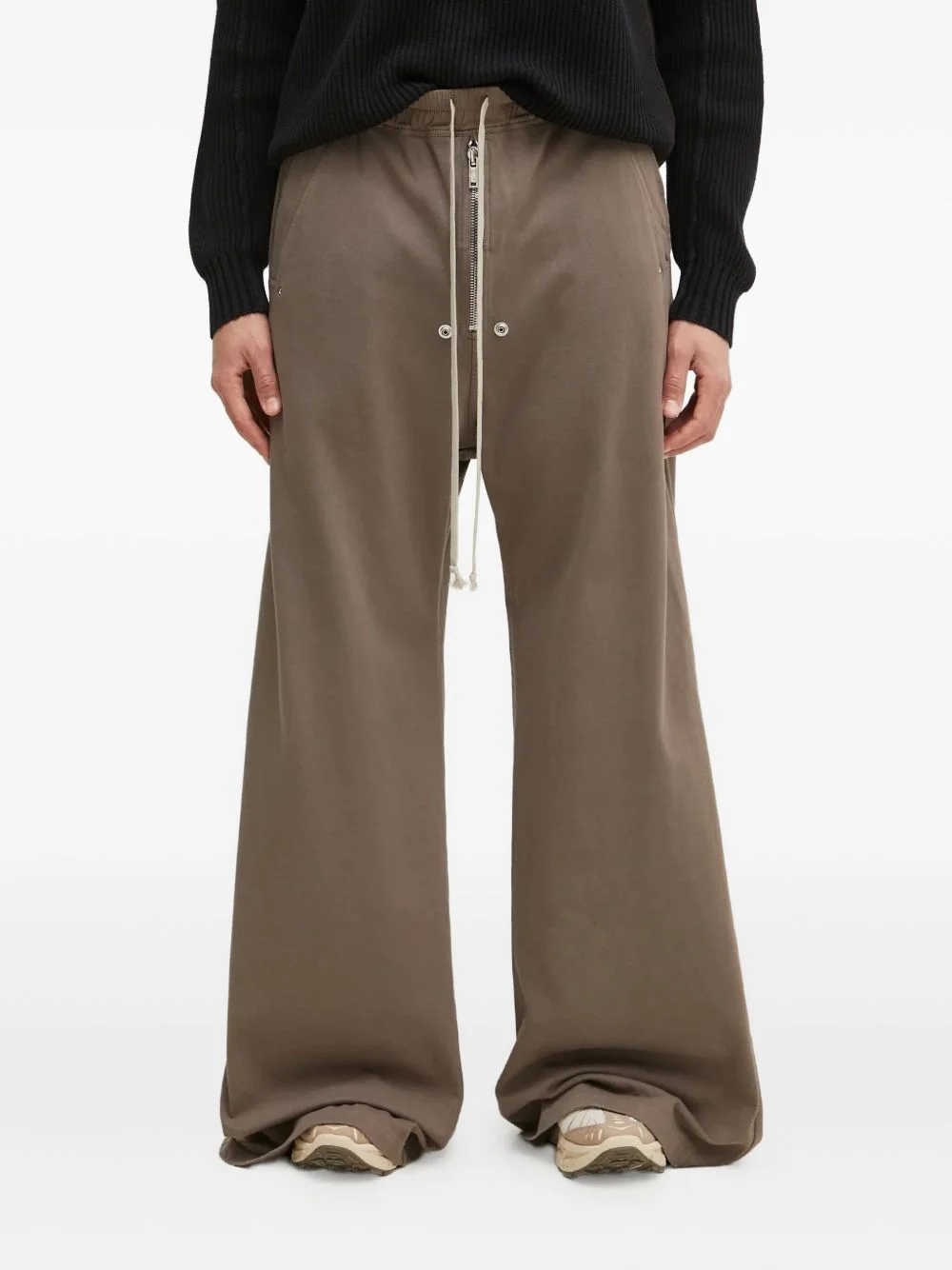 button-fastening pocket track pants - 1