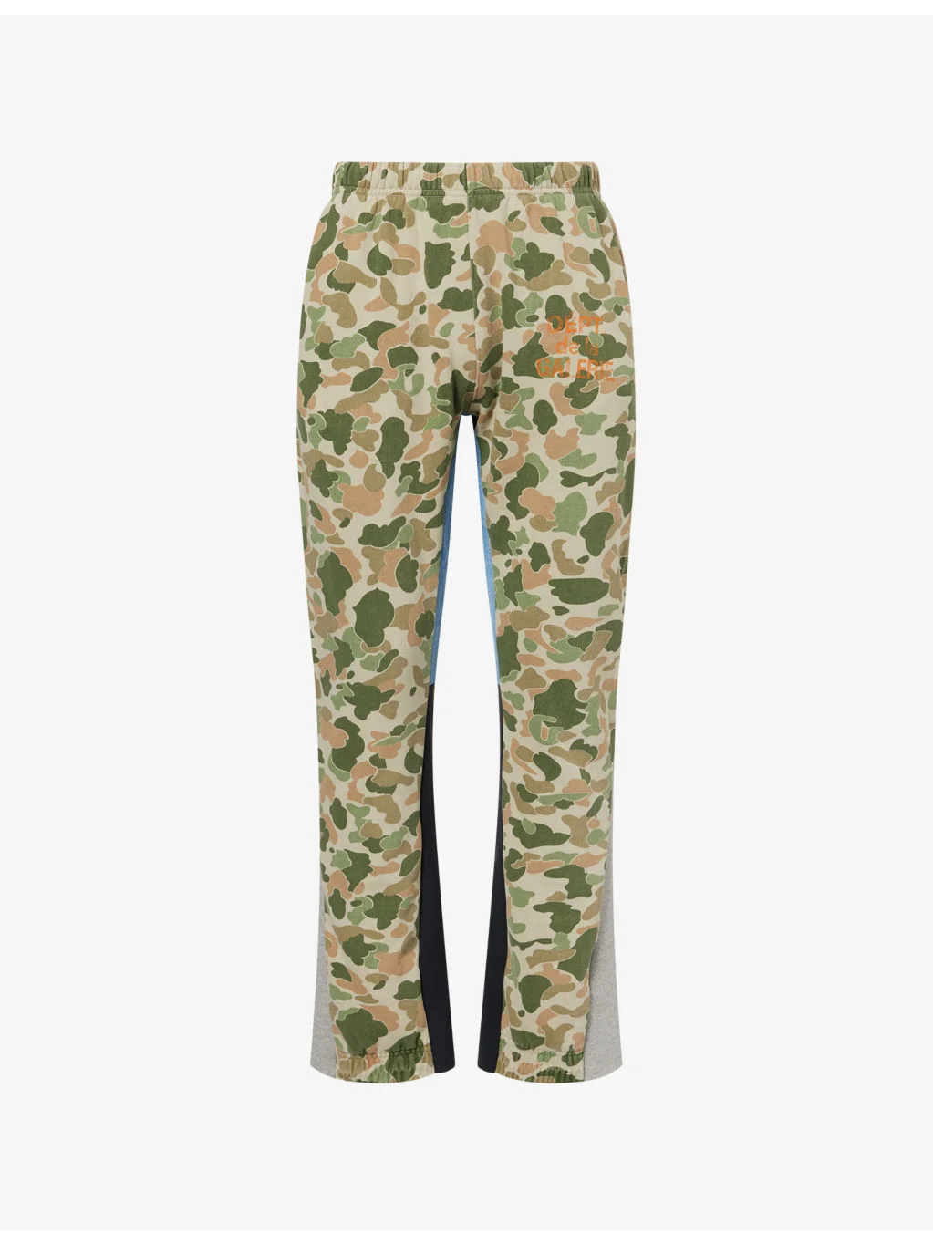 Camouflage Flared Cotton Jogging Bottoms - 1