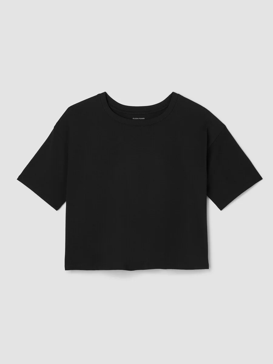 Pima Cotton Stretch Jersey Crew Neck Tee - 1