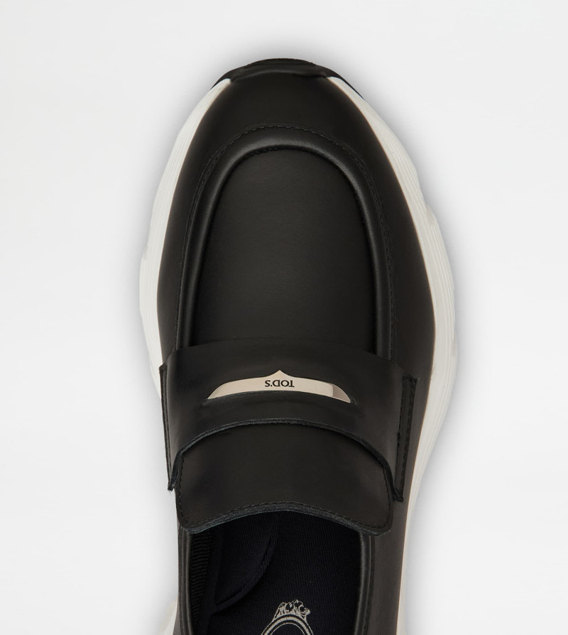 SPORTY LOAFERS IN LEATHER - BLACK 5