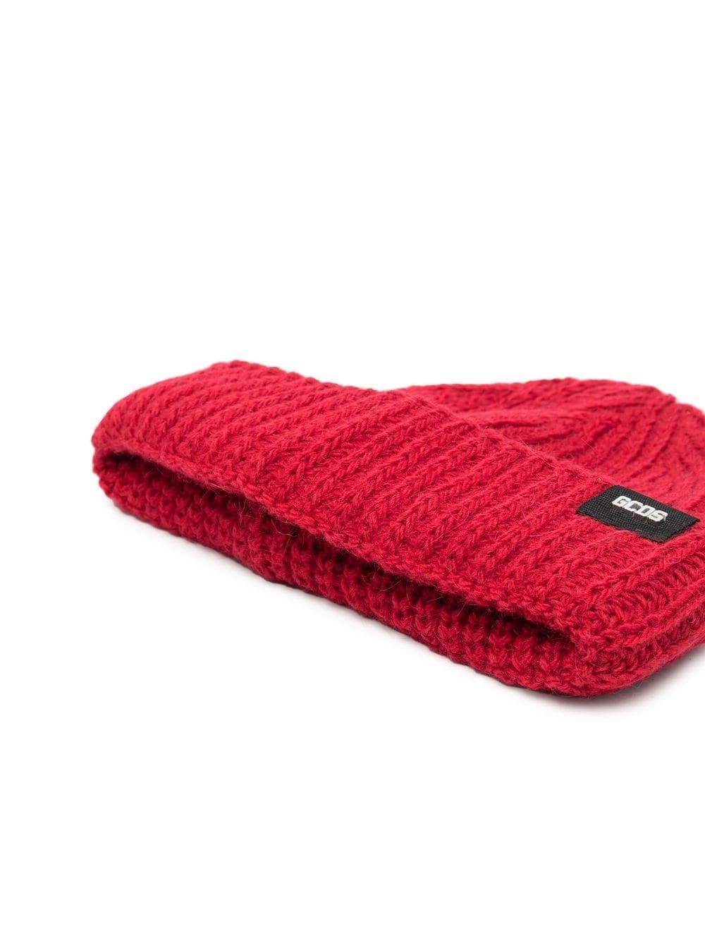 logo-patch ribbed beanie - 2