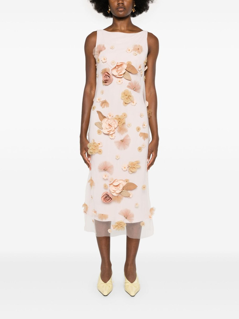 VIKTOR & ROLF floral-appliqué midi dress outlook