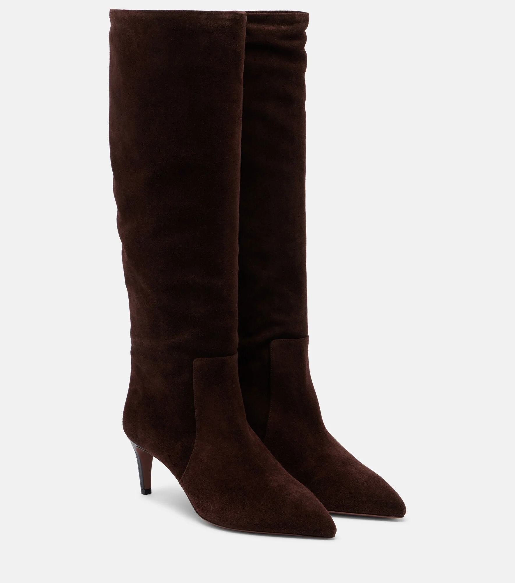 Stiletto suede knee-high boots - 1