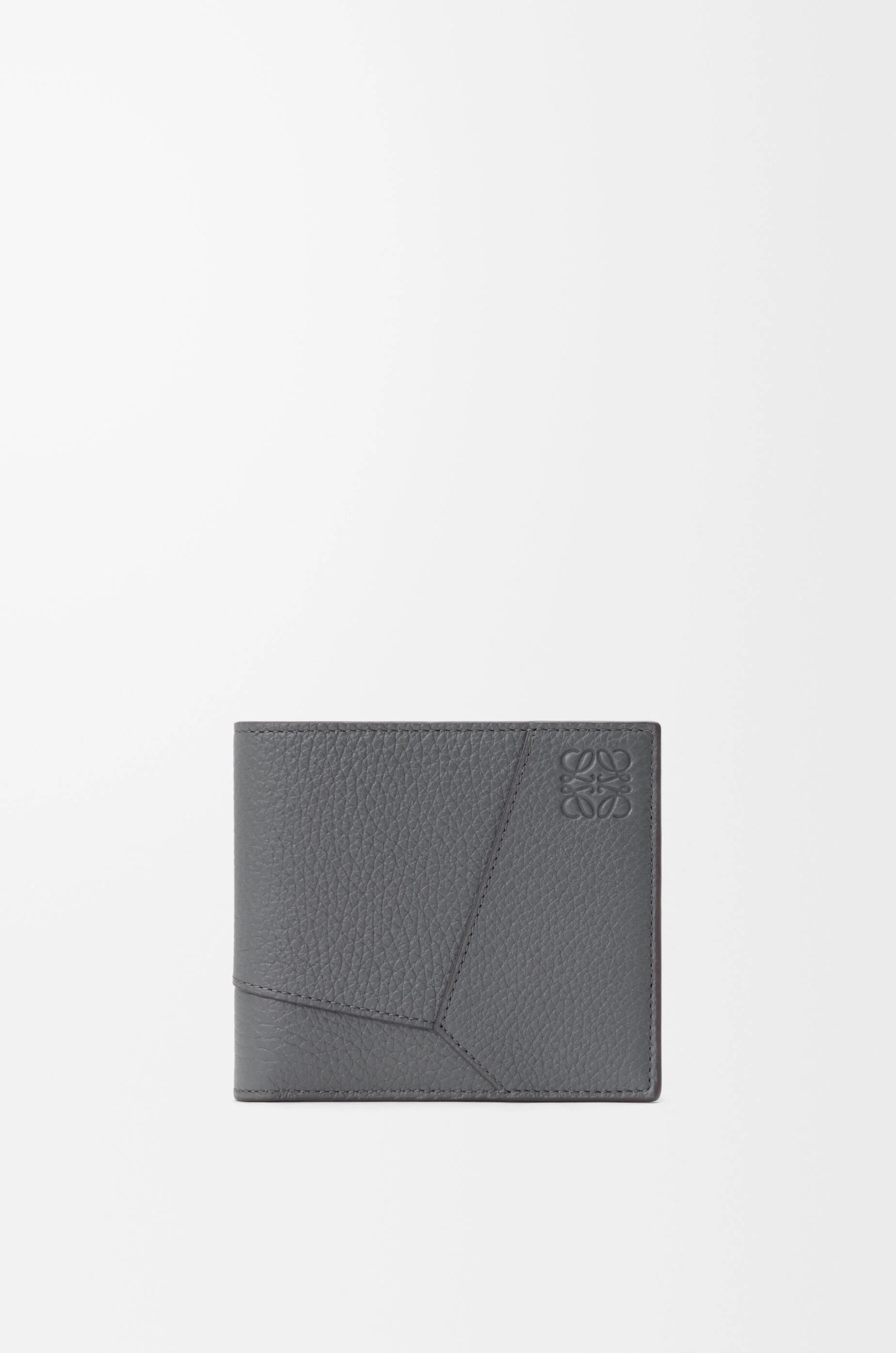 Puzzle bifold wallet in supple grained calfskin - 1