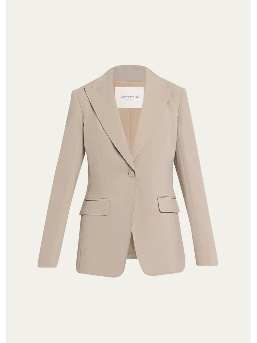 Single-Button Finesse Crepe Blazer - 1