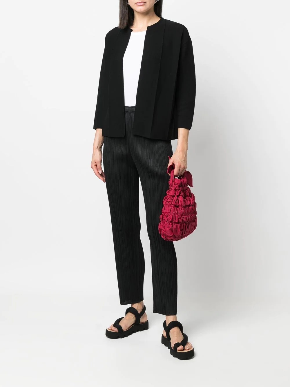 plissé skinny-cut leggings - 3